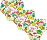 Caihoyu Little Girls Potty Training Underpants Leakproof Nighttime Potty Training Pants Training Pants for 3T Tropical Pattern Flamingo