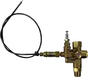 1/2" NPT Top Inlet Unloader Pilot Check Valve All in One, plus Throttle Control Cable for 6.5HP Gas air Compressors and Below (095-125 PSI, 36" Throttle Control Cable & Unloader Valve)