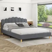 ALFORDSON Bed Frame Queen Double King Single Upholstered Platform Base Fabric