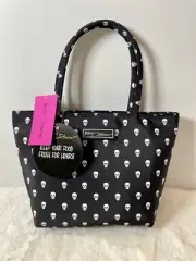 Betsey Johnson SKULL Skeleton Insulated Lunch Tote Bag SATCHEL Halloween PURSE