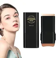 Foundation Makeup Stick,15g Portable Contour Foundation 15g - Facial Primer Double-Head for Girls, Long-lasting Concealer Cream