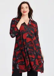 [TS] Taking Shape Tulip Snug Tunic Size 14 in Print - Plus Size Women's Clothing Print