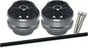 for KA&WASAKI Z800 Z1000 Z1000R Z1000SX for Ninja 1000 Motorcycle Front Crash Sliders Wheel Protector Axle Protectors(Gray)