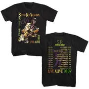 Stevie Ray Vaughan Live Alive Tour Black Adult T-Shirt-oooa501 L