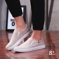 在飛比找momo購物網優惠-【89 zone】韓版舒適耐磨防滑亞麻 男鞋 大尺碼 鞋 懶