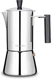 Easyworkz Pedro Stovetop Espresso Maker 4Cup 200ml Stainless Steel Italian Coffee Machine Maker Induction Moka Pot