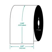 4.02" x 1345' TDW101 Resin Enhanced Wax Barcode Ribbon for Sato Printers (24