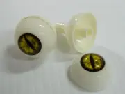 Realistic Acrylic Eyes for Halloween PROPS, MASKS, DOLLS ( Snake Yellow 26mm)