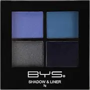 [BYS] Eyeshadow and Creamy Liner Palette With Applicators, Indigo Sky