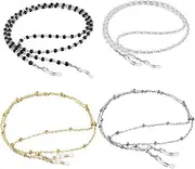 [ONESING] 4 Pcs Eyeglass Chains for Women Eyeglasses String Holder Glasses Strap Eyewear Chain Glasses Cord Lanyard Gift