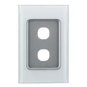 Clipsal Saturn Series Grid And Plate Assembly 2 Saturn 4000 Series Including Saturn Horizontal Ocean Mist - 4032VH-OM