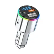 Bluetooth 5.3 FM Transmitter Car MP3 Player Stereo Adapter PD Charger RGB Light
