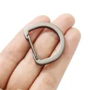 2pcs Carabiner Clip,Key Ring Holder,Spring D-Ring, Quick Release Silver