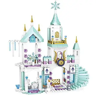 城堡積木 冰雪奇緣愛莎公主 艾莎公主城堡模型 樂高玩具 益智積木 女孩生日禮物 360PCS