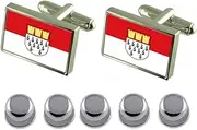 [Select Gifts] Shirt Dress Studs Cologne City Germany Flag Cufflinks