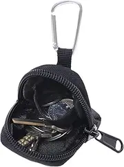 [Generic] Key Pouch Wallet,Small Coin Purse Keychain Bag | Storage Bag Headphone Organizer, Portable Change Purse Coin Pouch, Oxford Cloth Belt Bag for Camping Hiking Traveling