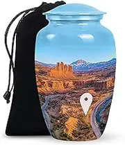 Nature Canyon Sunset Blue Urns for Human Ashes - Cremation Urn for Women & Men - Burial & Funeral Decorative - Unique Memorial Tribute for Loved Ones - 10 Inch
