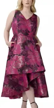 ADRIANNA PAPELL DRESS/NEW WITH TAG/RETAIL$249/SIZE 16W/PLUS SIZE/HIGH LOW