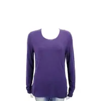 在飛比找Yahoo奇摩購物中心優惠-Andre Maurice 喀什米爾葡萄紫素色羊毛衫