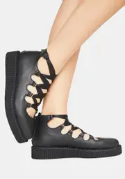 [T.U.K.] Black 5-Loop Mary Jane Creepers