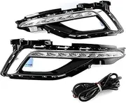 LED DRL Daytime Running Light Front Bumper Driving Fog Lamps Assembly Accessories Compatible With Hyundai Sonata LF 2015 2016(DRL Light)