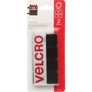 (6-12pk)-VELCRO Brand 7/8 In. Black Adhesive Hook & Loop Square Model: 90072