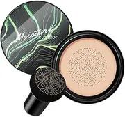 Browsluv Cushion CC Cream,Mushroom Head Air Cushion CC Cream Foundation Cover Concealer Brightening Pigment BB Cream Matte Foundation Set (Ivory White)