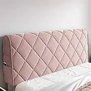 Bed Headboard Covers,Dustproof Protector Cover,Super Padded Headboard Bed Head, Dustproof Scratch Resistant Washable Thicker Filling (Color : Roze, Size : 150x65cm)
