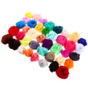 40 Pcs Merino Wool Thread Needle Felting Material Craft DIY Yarn Roving