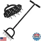 Yuvrwink Lawn Aerator Spike Metal Manual Dethatching Soil Aerating Lawn with