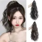 Corn Perm Short Wavy Curly Ponytail Ombre Pony Tail Hairpiece Daily