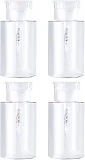 4pcs Sample Containers Hand Soap Dispenser Clear Nail Polish Liquid Empty Bottle Subpackaging Bottle Lotion Container Press Pump Bottle Cosmetic Travel Dispensing Bottle/304