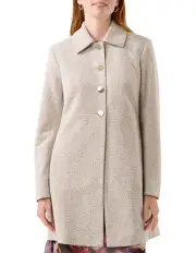 [Stella] Floater High Neck Coat in Cream