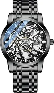 [DAXIAOYU] Full Steel Watches Mens Automatic Mechanical Watches Stainless Steel Waterproof Luminous Business Sport Wrist Watch