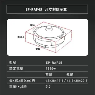 【ZOJIRUSHI 象印】象印*5.3L*鐵板萬用鍋(EP-RAF45)