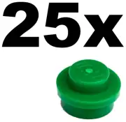 NEW LEGO - PLATES - Round - 1 x 1 - Green plate x 25 - 1x1