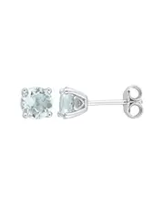 Rina Limor Silver 1.50 ct. tw. Aquamarine Earrings