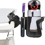 Stroller Cup Holder Attachment, Scooter Holder with Phone Stand, 360° Rotatable 2-In-1 Storage Organizer, Non-Slip for Wheelchair, Walker, Biking, Rollator Accessories