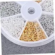 1 Pack Sheep Eye Screws Kit Boxed 900 Mixed Sizes Screw Nails Set Self-Tapping Hooks for Decor Crafts