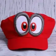 Game Super Mario Odyssey Hat Adult Kids Cosplay Anime Mario Red Cap Handmade New