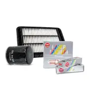 NGK Iridium Spark Plugs & NTK Air Oil Filter for Mitsubishi Outlander ZG ZH 3.0L