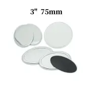 3" 75mm Rubber Magnetic Button Parts Badge Maker Crafting Tools DIY Gift