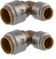 Sharkbite UR274A 3/4" x 1/2" Lead Free Plumbing Pipe Elbow - Pack of 2