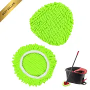 2 Pack Spin Mop Replacement Heads Compatible with Vileda 1 Tank System Chenille