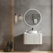 600-1500*460*400mm MER Rome Matt White Fluted Wall-Hung Vanity