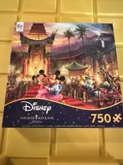 Thomas Kinkade Disney Puzzle Mickey Minnie Mouse Hollywood Red Carpet 750 pc WDW