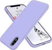 for iPhone XR Case,OTOFLY[Silky and Soft Touch Series] Premium Soft Silicone Rubber Full-Body Protective Bumper Case Compatible with Apple iPhone XR 6.1 inch Light Purple