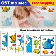 24PCS 6 Sheets Kids Anti Non Slip Bath Tub Stickers Mat Skid Shower Bathroom Mat