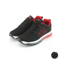 在飛比找蝦皮商城優惠-COMBAT艾樂跑男鞋-氣墊系列透氣運動鞋-黑紅/黑灰(22