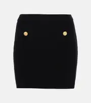 [Alessandra Rich] Alessandra Rich Wool and cashmere miniskirt AU 14 black